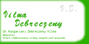 vilma debreczeny business card